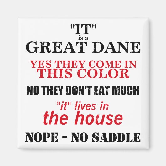 Aimant Réponse à la marche des grands Danois (Devant)