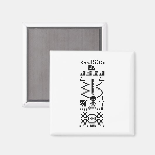 Aimant Réponse du message binaire Arecibo (Recto/Verso)