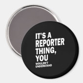 Aimant Reporter Titre du travail Teft Gift Mens Femmes (Recto/Verso)