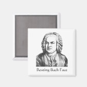 Aimant Repose Bach Face Compositeur de musique classique (Recto/Verso)