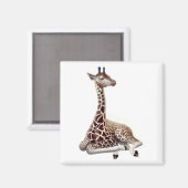 Aimant Repose de l'aimant de girafe (Recto/Verso)