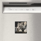 Aimant Repose du tigre blanc (In Situ (Lave-vaisselle))