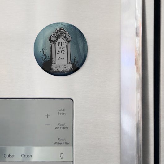 Aimant Repose en paix à ma fête d'anniversaire des années (In situ (réfrigérateur))