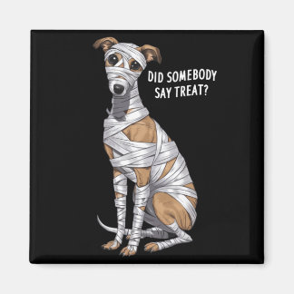 Aimant Représentation de chien momie Whippet Halloween