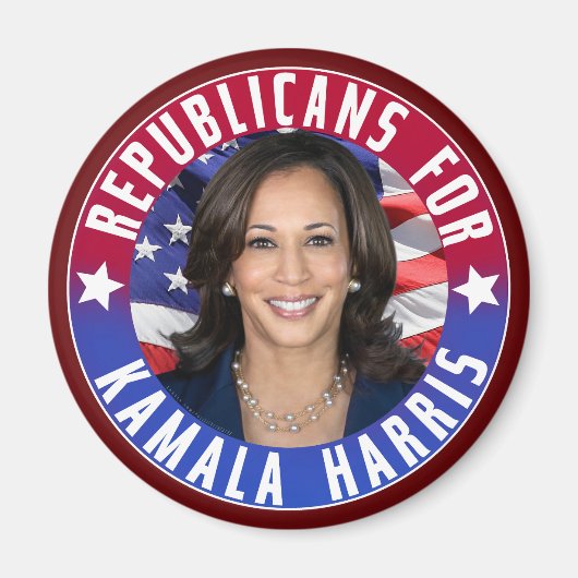 Aimant Républicains pour le président Kamala Harris Photo (Devant)