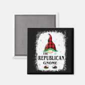Aimant Republican Gnome Buffalo Plaid Matching Family Xma (Recto/Verso)
