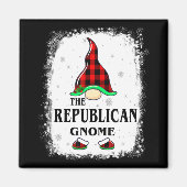 Aimant Republican Gnome Buffalo Plaid Matching Family Xma (Devant)