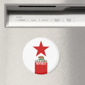 Aimant RÉPUBLIQUE DE CALIFORNIE Étoile Drapeau (In Situ (Lave-vaisselle))