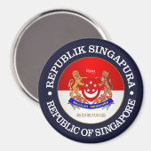 Aimant République de Singapour (Recto/Verso)