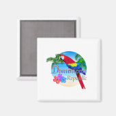 Aimant République Dominicaine Tropical (Recto/Verso)