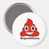 Aimant République Poo Rouge - (Recto/Verso)