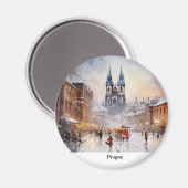Aimant République tchèque de Prague (Recto/Verso)