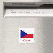 Aimant République tchèque Drapeau avec nom en tchèque (In Situ (Lave-vaisselle))
