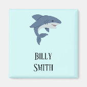 Aimant Requin bleu mignon personnalisé (Devant)