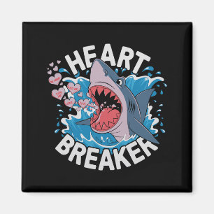 Aimant Requin Briseur de Cœurs Cadeau Amour Mignon Drôle