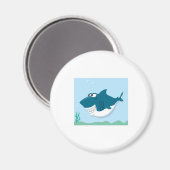 Aimant requin caricature mignon (Recto/Verso)