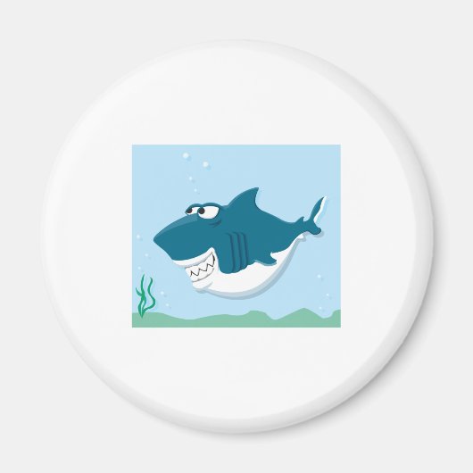 Aimant requin caricature mignon (Devant)