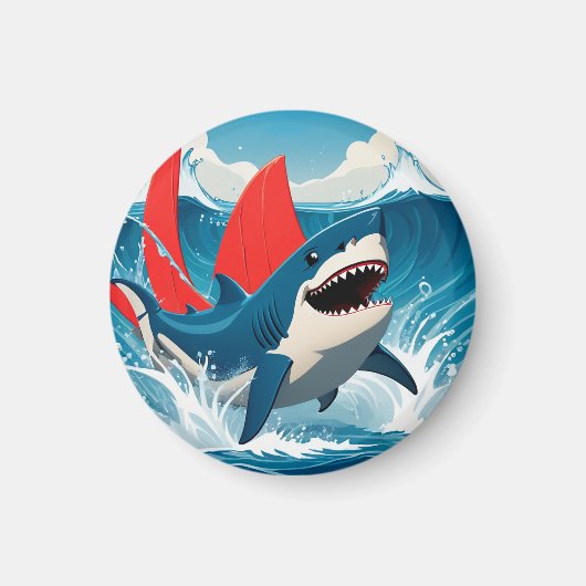 Aimant Requin dans l'océan (Devant)
