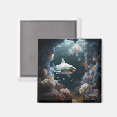 Aimant Requin en Menacation 3D (Recto/Verso)
