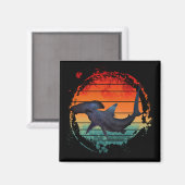 AIMANT REQUIN MARTEAU COUCHER DE SOLEIL VINTAGE (Recto/Verso)