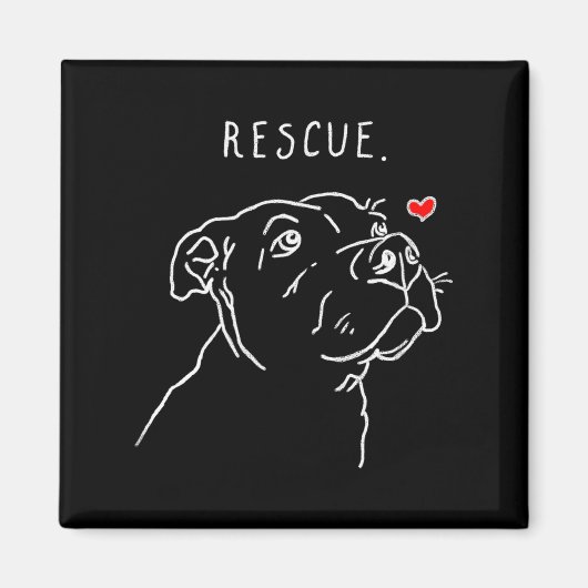 Aimant Rescue Dog, Tbull Drawing, Rescue Mom, Adopt Don't (Devant)
