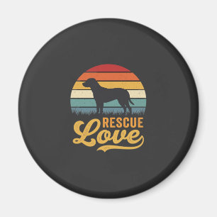 Aimant Rescue Love Retro Dog Sunset_1