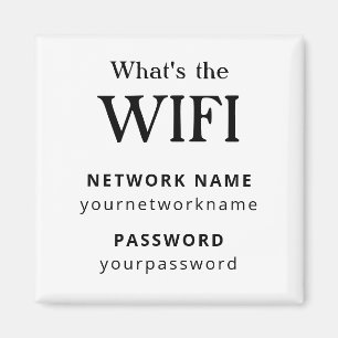 Aimant Réseau Wifi et Mot de Passe Entreprise Commerce de
