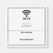 Aimant Réseau Wifi Mot De Passe Qr Code Modern Business L (Devant)