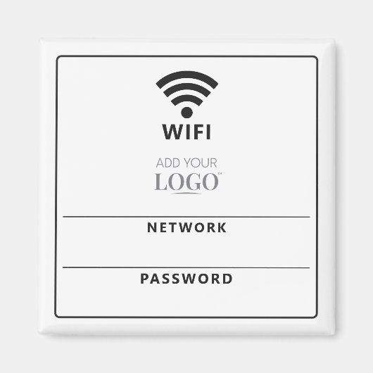 Aimant Réseau Wifi Mot De Passe Qr Code Modern Business L (Devant)
