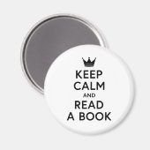 Aimant Réservez Calme et lisez un livre (Recto/Verso)