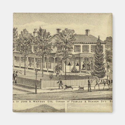 Aimant Résidence de John A Warden Sewickley (Devant)