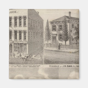 Aimant Résidence et moulin de Samuel Cade, Wabash Tp