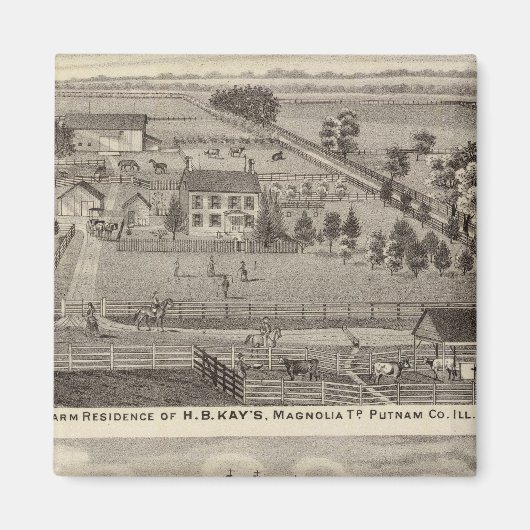 Aimant Résidences agricoles de HB Kay et YA Glenn (Devant)