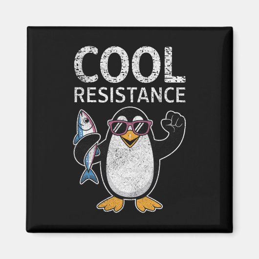 Aimant Résistance Cool subtile Tarifs de pingouin protest (Devant)