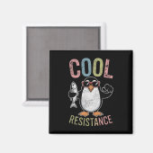 Aimant Résistance Cool subtile Tarifs de pingouin protest (Recto/Verso)