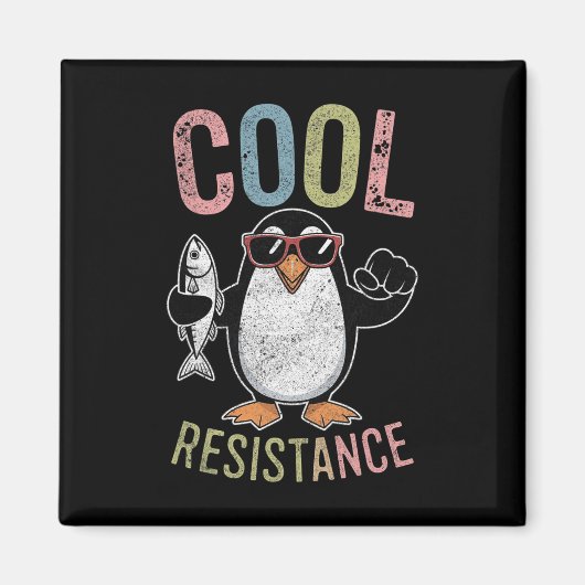 Aimant Résistance Cool subtile Tarifs de pingouin protest (Devant)