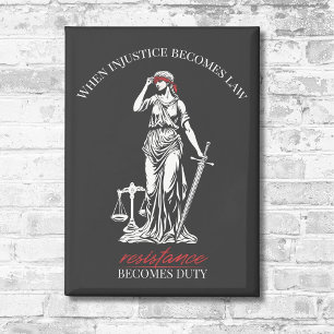 Aimant Résistance de la dame Justice