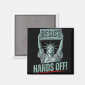 Aimant Résiste Statue De La Liberté Mains Hors Prot (Recto/Verso)