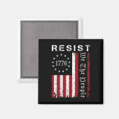 Aimant Résister À La Manifestation Nous Le Peuple Drapeau (Recto/Verso)