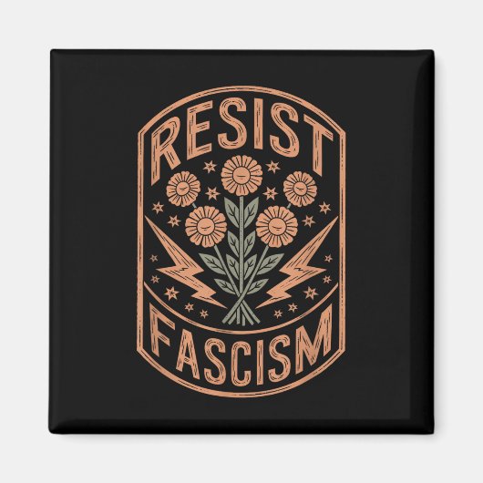 Aimant Résister à la protestation contre le fascisme Trum (Devant)