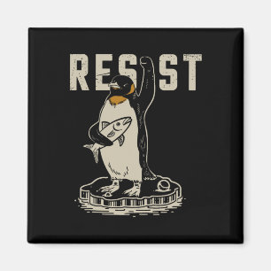 Aimant Résister à l'activisme des pingouins - Drôle résis