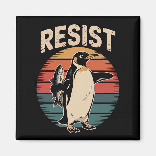 Aimant Résister Activisme Penguins Manifestation Tarifs R (Devant)