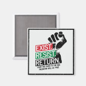 Aimant Résister au retour existant La Palestine sera libr (Recto/Verso)