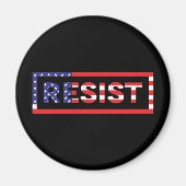 Aimant RÉSISTER | Drapeau des États-Unis (Devant)