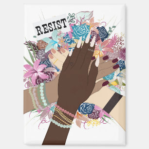 Aimant Résister Ensemble - Floral Feminist Activiste Art