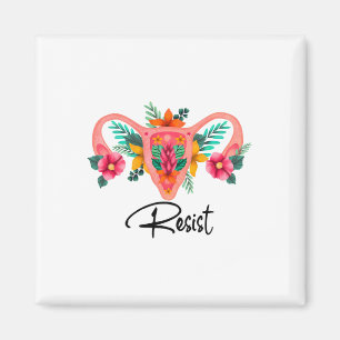 Aimant Résister Uterus Floral Pro Choice Aboice Rights Pr