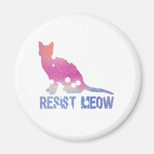 Aimant Résistez au chat de féministe de meow