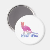 Aimant Résistez au chat féministe (Recto/Verso)