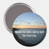 Aimant Résistez au diable, et il fuira de vous. (Recto/Verso)