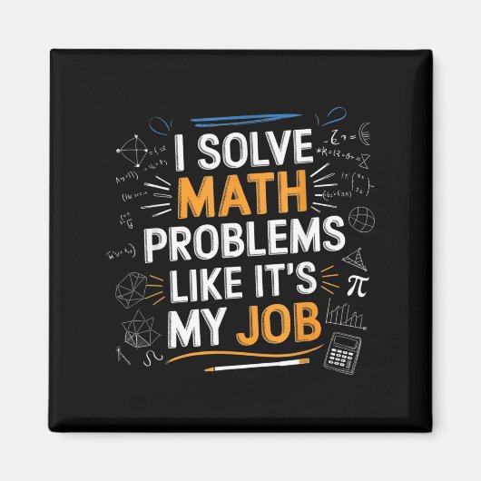 Aimant Résoudre des problèmes mathématiques comme un empl (Devant)